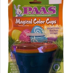 PAAS Magical Color Cups Egg Decorating Kit NWT